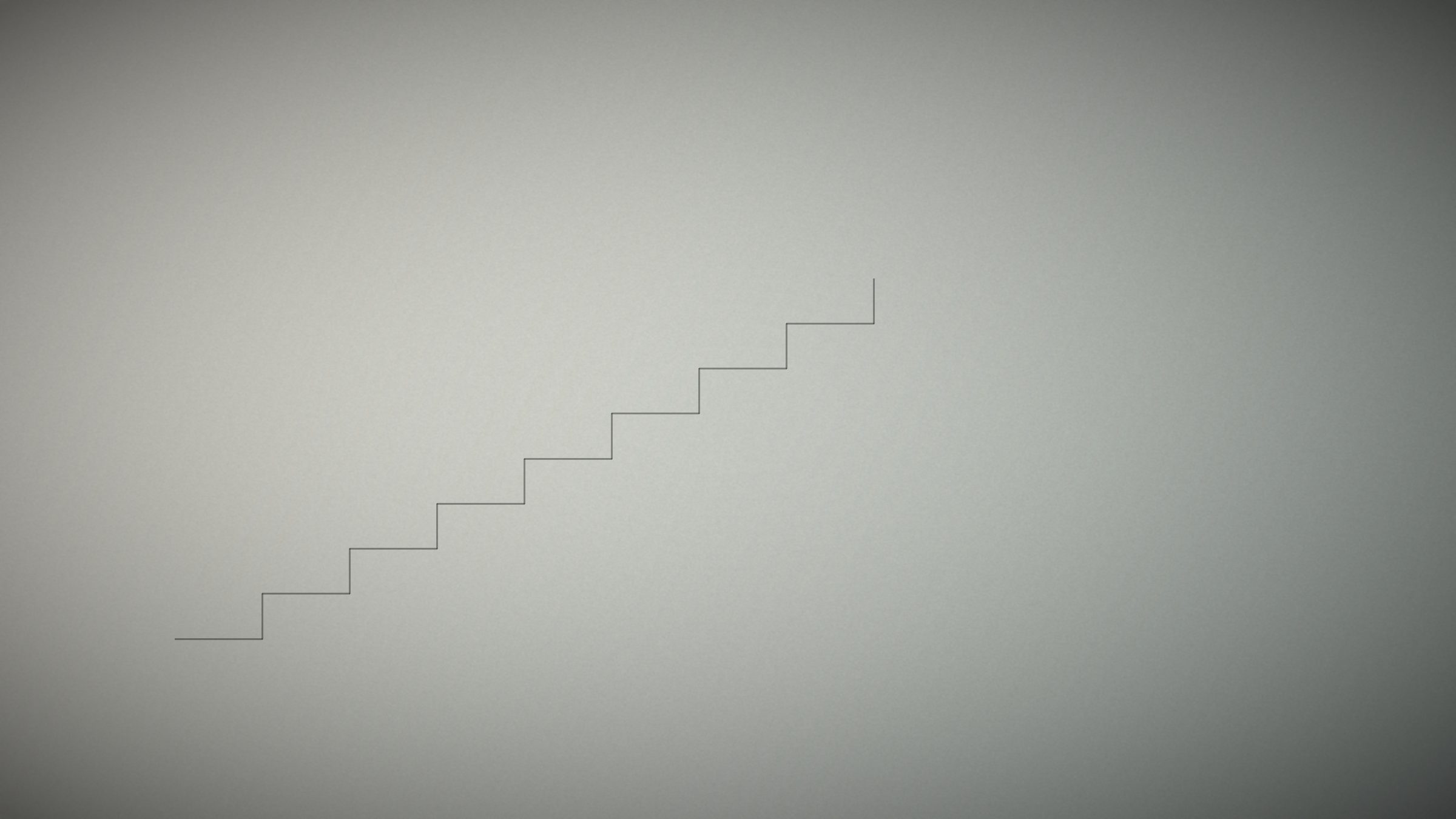 Open steel stair connecting to a mezzanine level.