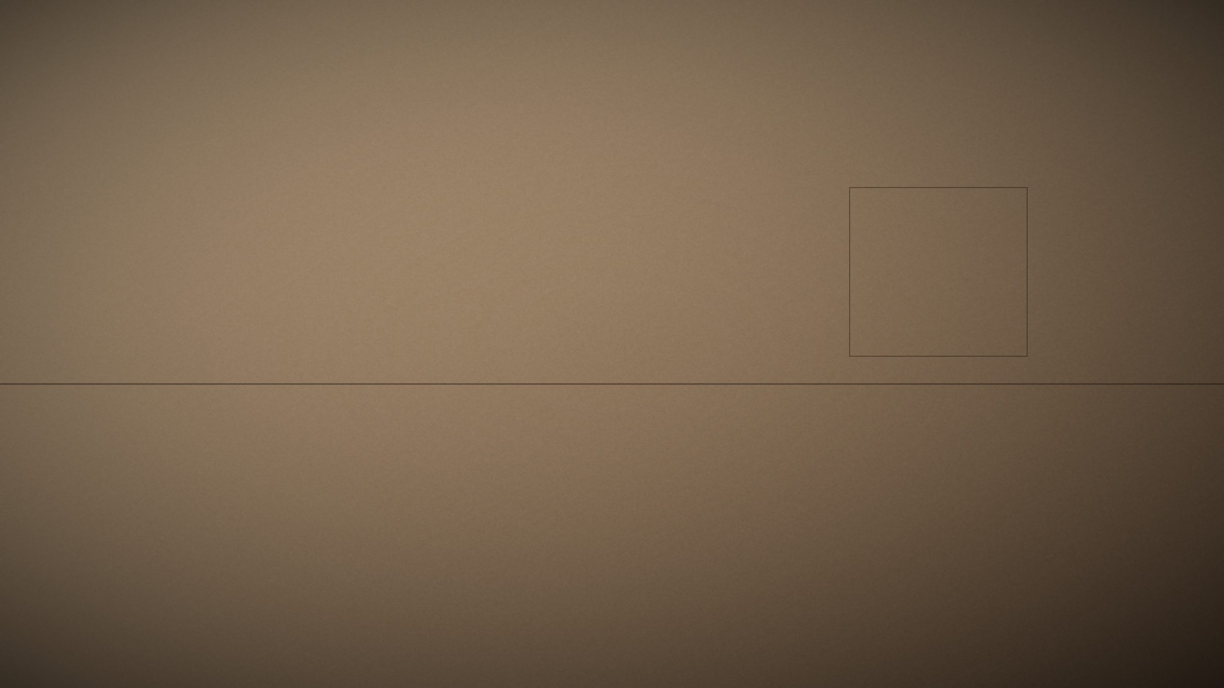 Open living floor with a low horizon and a single deep-set window.